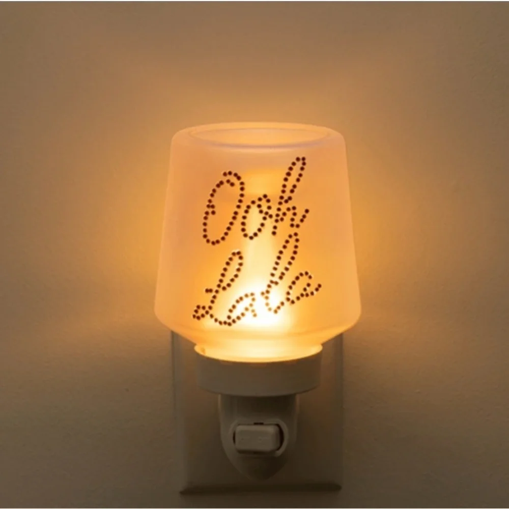 Scentsy “Ooh La La” Glass Wall Warmer NIB - Rhinestone Lettering